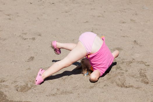 Having fun on the beach on sunny day.