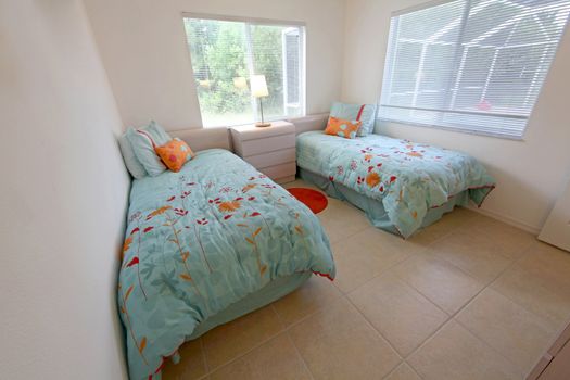 A Twin Bedroom, Interior shot of a home