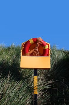 a lifebuoy on the coast of kerry Ireland