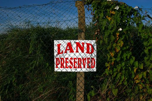 a land preserved sign on the ballybunion golf course ireland
