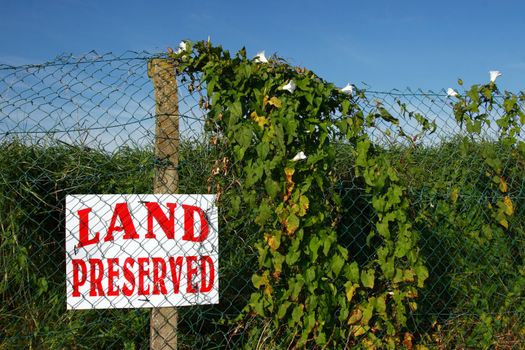 a land preserved sign on the ballybunion golf course ireland