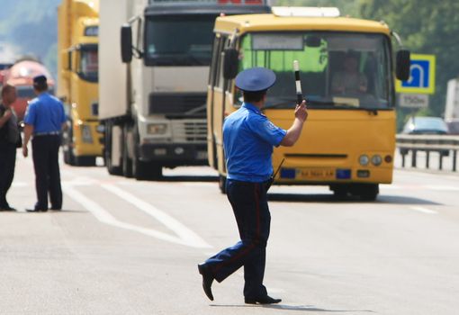 policeman on the road 1