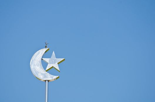 Moon and star symbol of Islam.