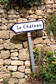 Castelnaud, the village and its castle. French village in the Perigord region where the war took place 100 years