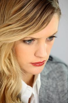 Portrait of blond businesswoman