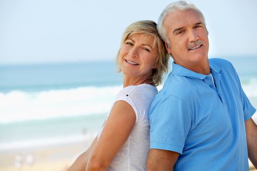 Middle-aged couple at the seaside