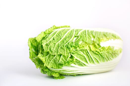 Juicy cabbage isolated on the white background