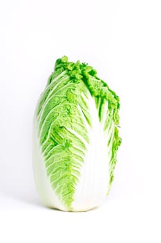 Fresh cabbage isolated on the white background