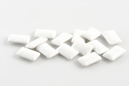 chewing gums isolated on white background food sweets concepts