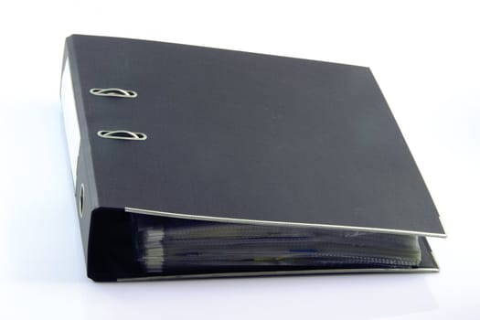 black archive business folder isolated on white background