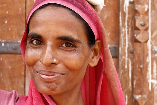 female wearing beautifully sari