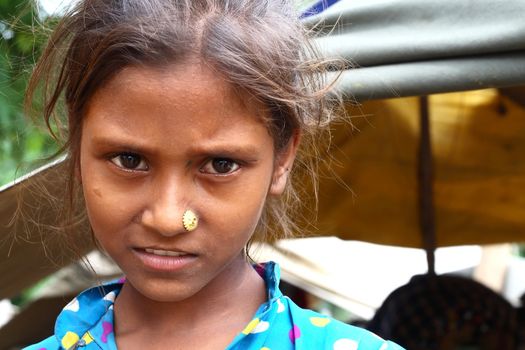 young hindu female wearing beautifully sari