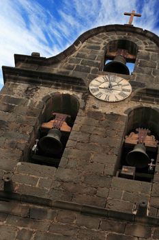 Facade of the church in Los Llanos, La Palma (Canary Islands).
