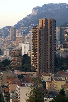 Landscape of Monaco of night in the small hour