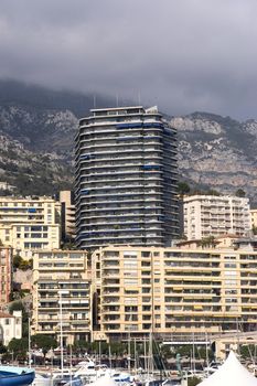 Landscape of Monaco of night in the small hour