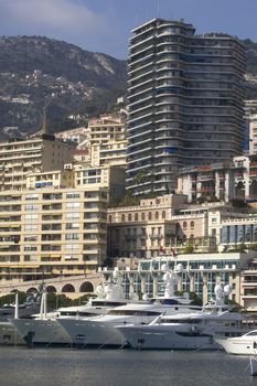 Landscape of Monaco of night in the small hour