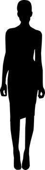 Vector image - Silhouette of Fashion Girl