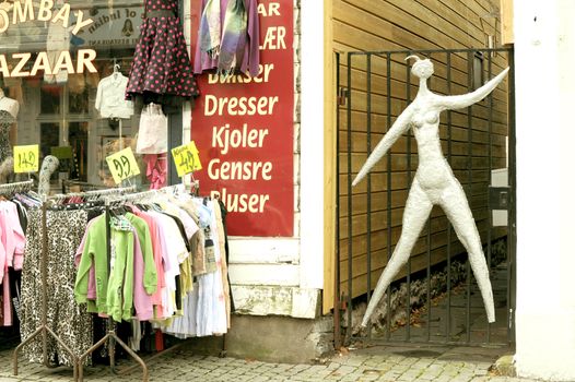 Street clothing store taken in Bergen, Norway