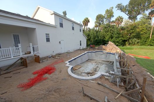 A Swimming Pool under construction in Florida