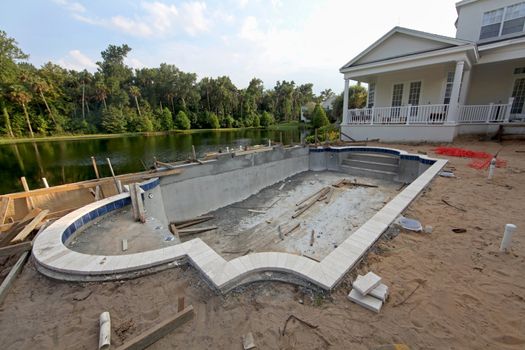 A Swimming Pool under construction in Florida