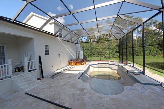 A Swimming Pool under construction in Florida
