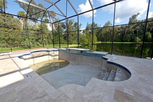 A Swimming Pool under construction in Florida