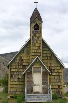 Old church building in Spences Bridge, British Columbia, Canada