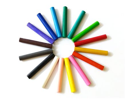 colorful of Oil Pastel Crayons