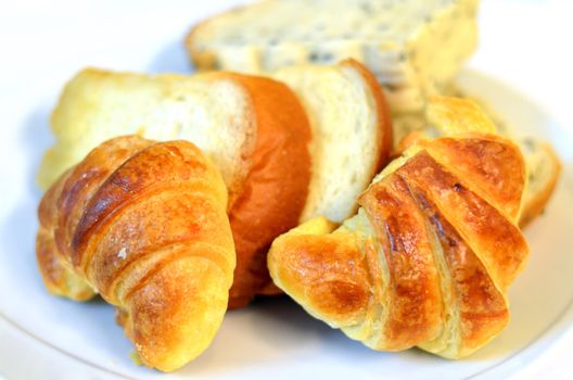 delicious bread , croissant and bakery products