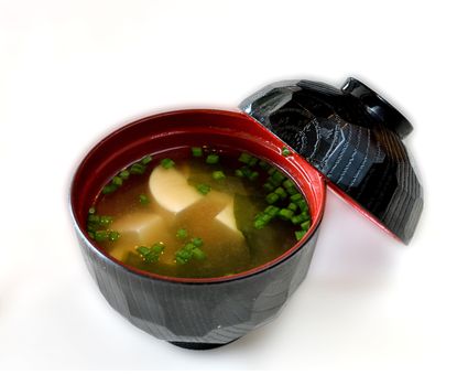 A bowl of miso soup , Japanese Food