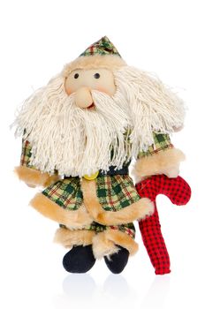 Santa Claus doll isolated on white background.