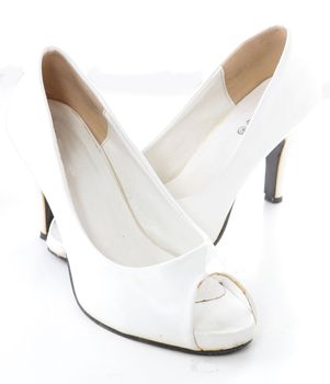 high heel women shoes on white background 