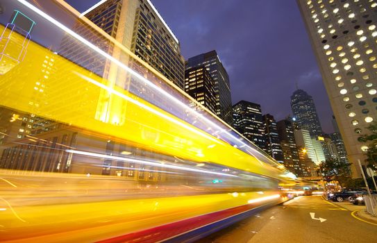 Road and traffic in downtown area