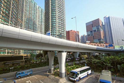 traffic highway in urban area