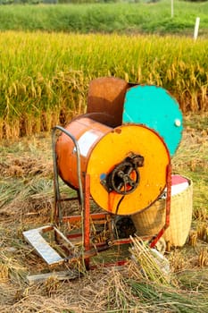 Vintage rice wood machine 