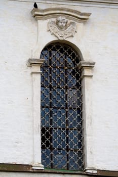 Old baroque window with window-pane
