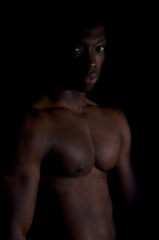African American Model looking at camera.