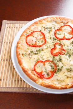 Fast food Pizza.Natural form foods.  Shot in a studio