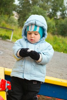 Boy Playing at the Playground