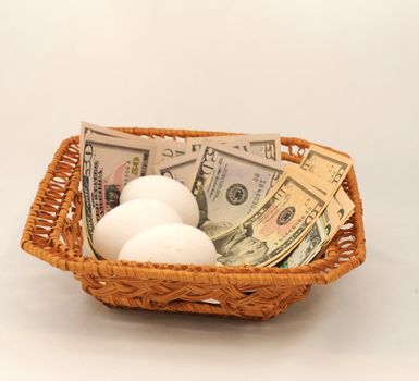 Eggs and Money All in Same Basket. 
Don't Put All Your Eggs in One Basket.