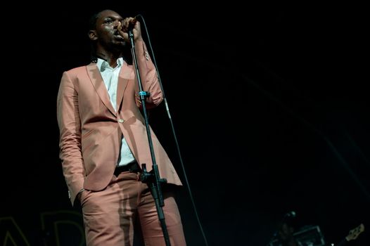 CANARY ISLANDS - NOVEMBER 12: Singer and dancer Baloji from Belgium, performing onstage during Womad 2011 November 12, 2011 in Las Palmas, Canary islands, Spain