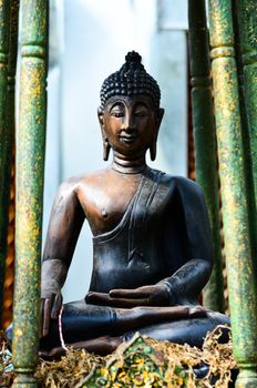 Buddha carved from a wood.