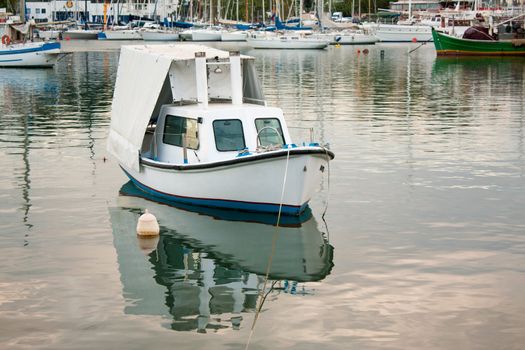 Boats in Mikrolimano Harbour, Piraeus, near Athens, Greece.