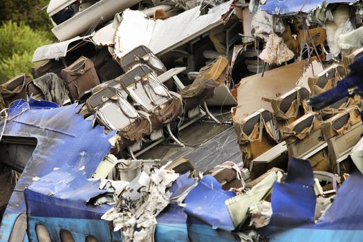Airplane crash, scene from the movie