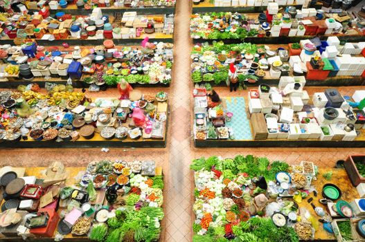 Vegetable market in Kota Bharu, Kelantan, Malaysia, Asia