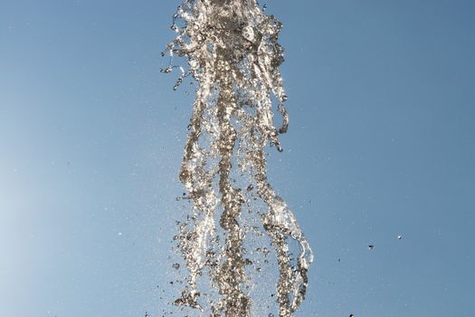 fresh water comes out of a fountain.....