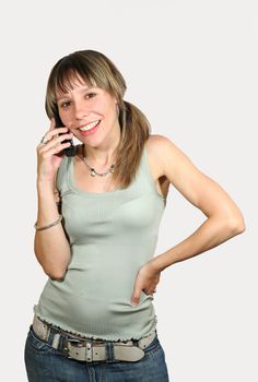 girl speaking on the mobile phone