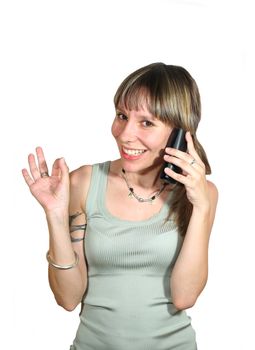 girl speaking on the mobile phone