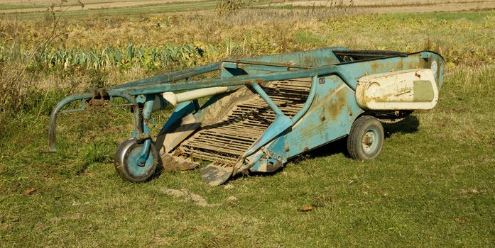 some old machine used for farming long time ago