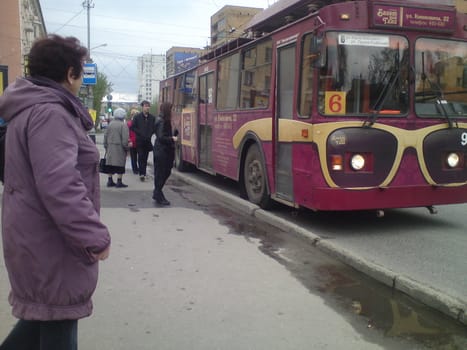 Busstop in Murmansk, Russia